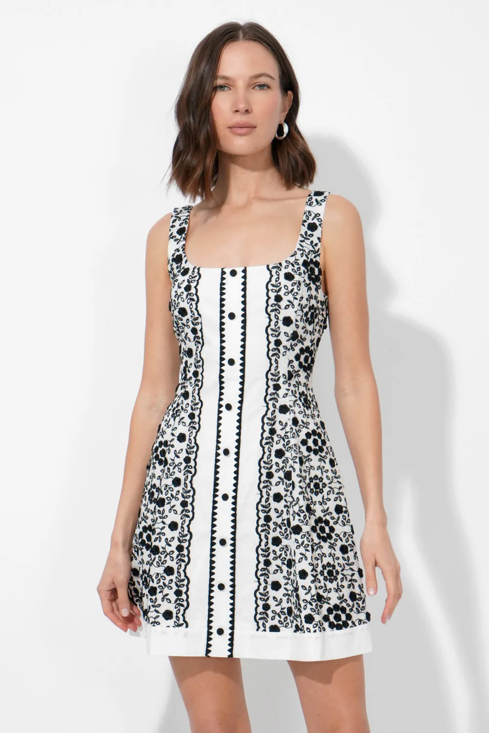 Kya Floral Embroidered Mini Dress sold by Adelyn Rae