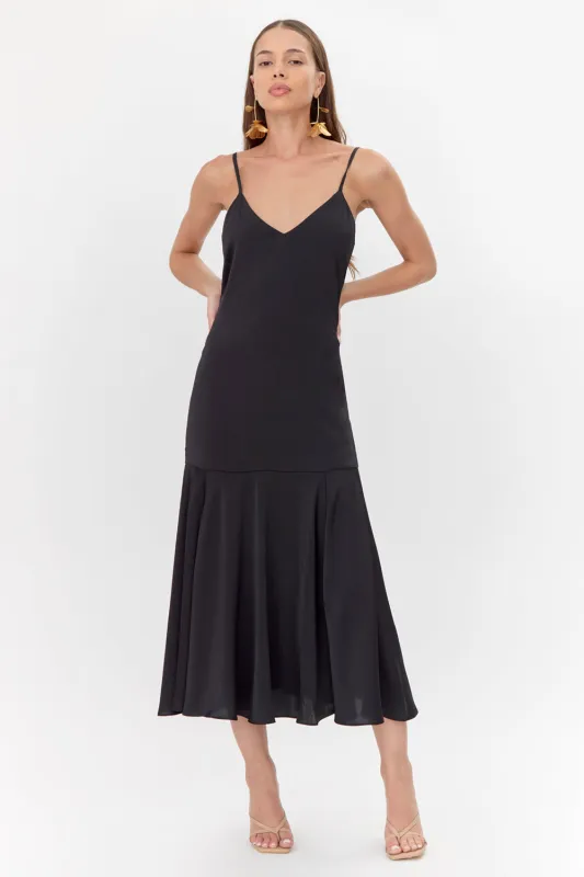 Rhegan V-Neck Slip Dress W/ Flared Hem sold by Adelyn Rae