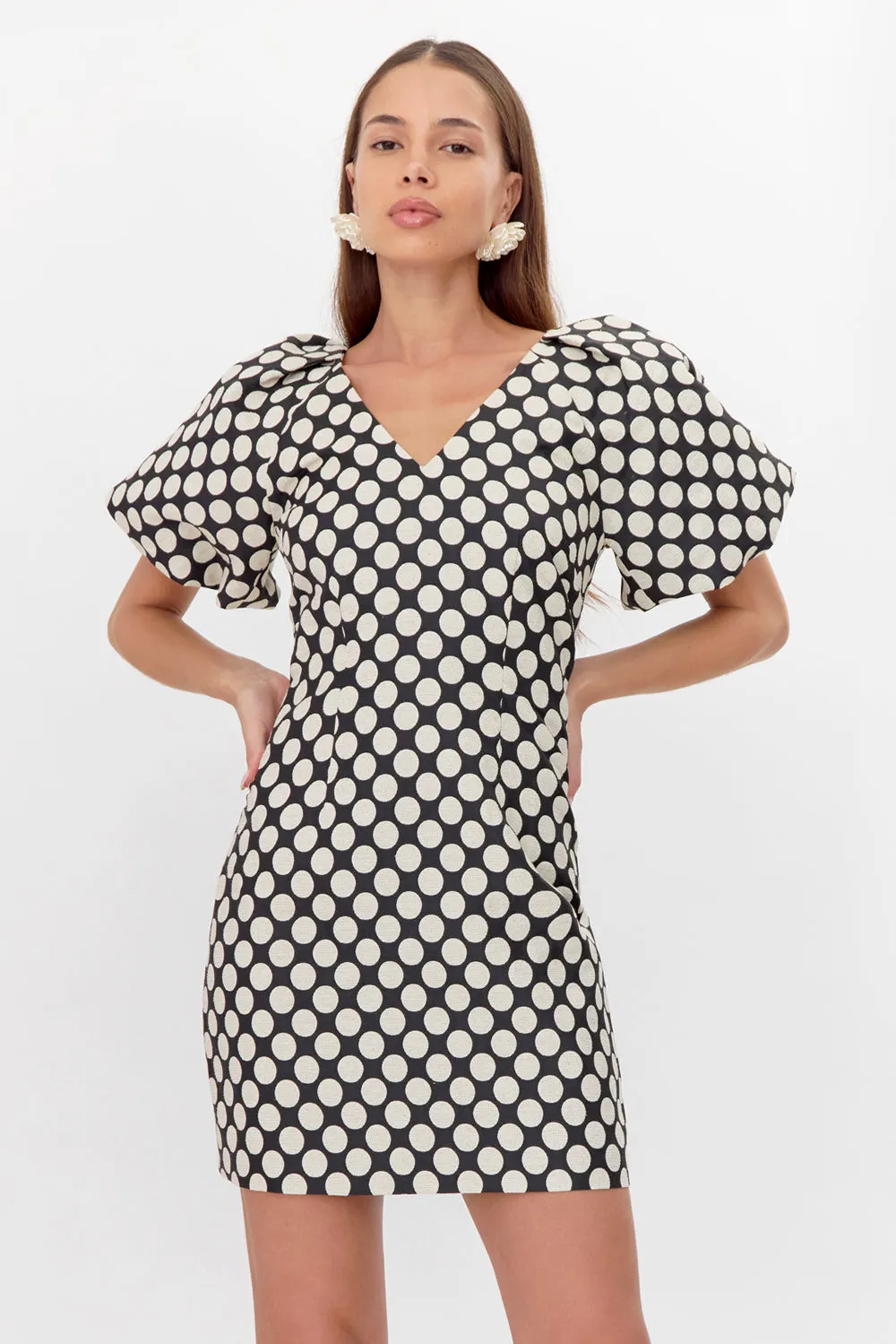Willow Jacquard Dot Mini Dress sold by Adelyn Rae product image thumbnail 2