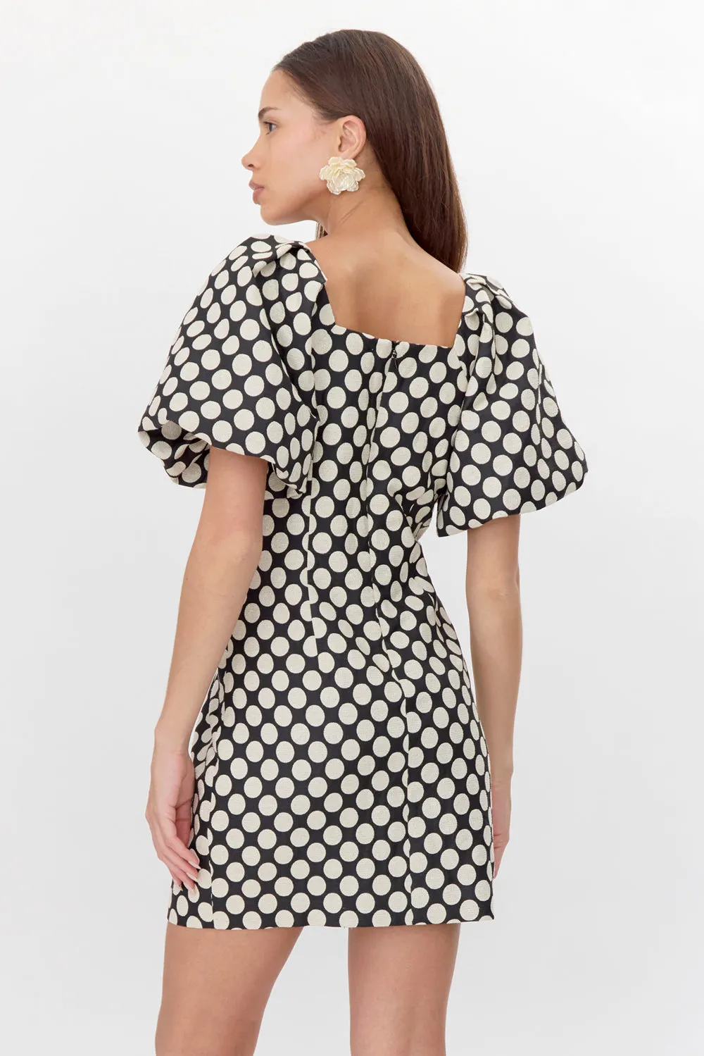 Willow Jacquard Dot Mini Dress sold by Adelyn Rae product image thumbnail 4