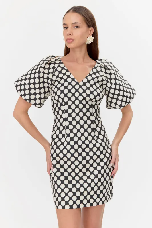 Willow Jacquard Dot Mini Dress sold by Adelyn Rae