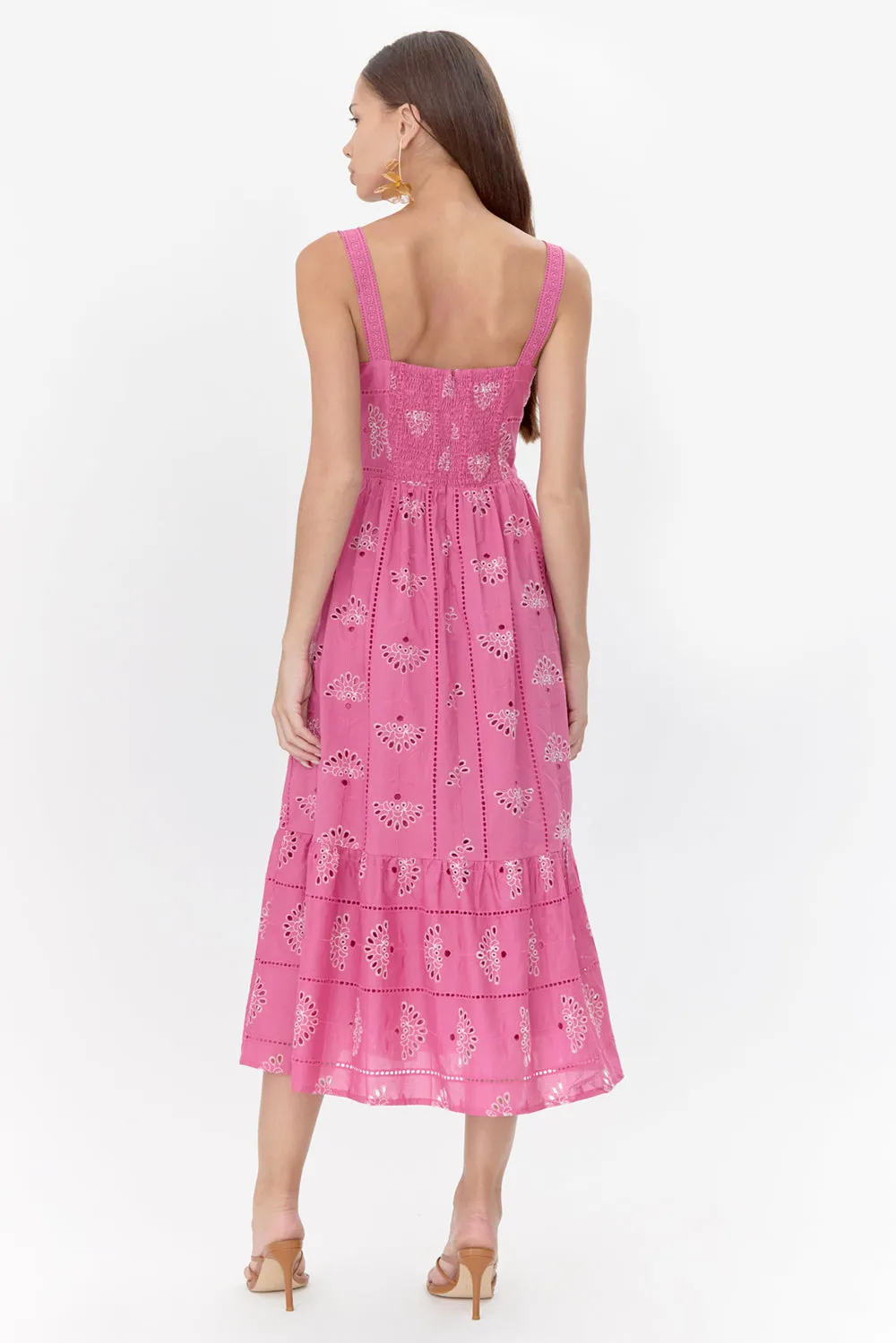 Merinda Embroidered Eyelet Midi Dress sold by Adelyn Rae product image thumbnail 3