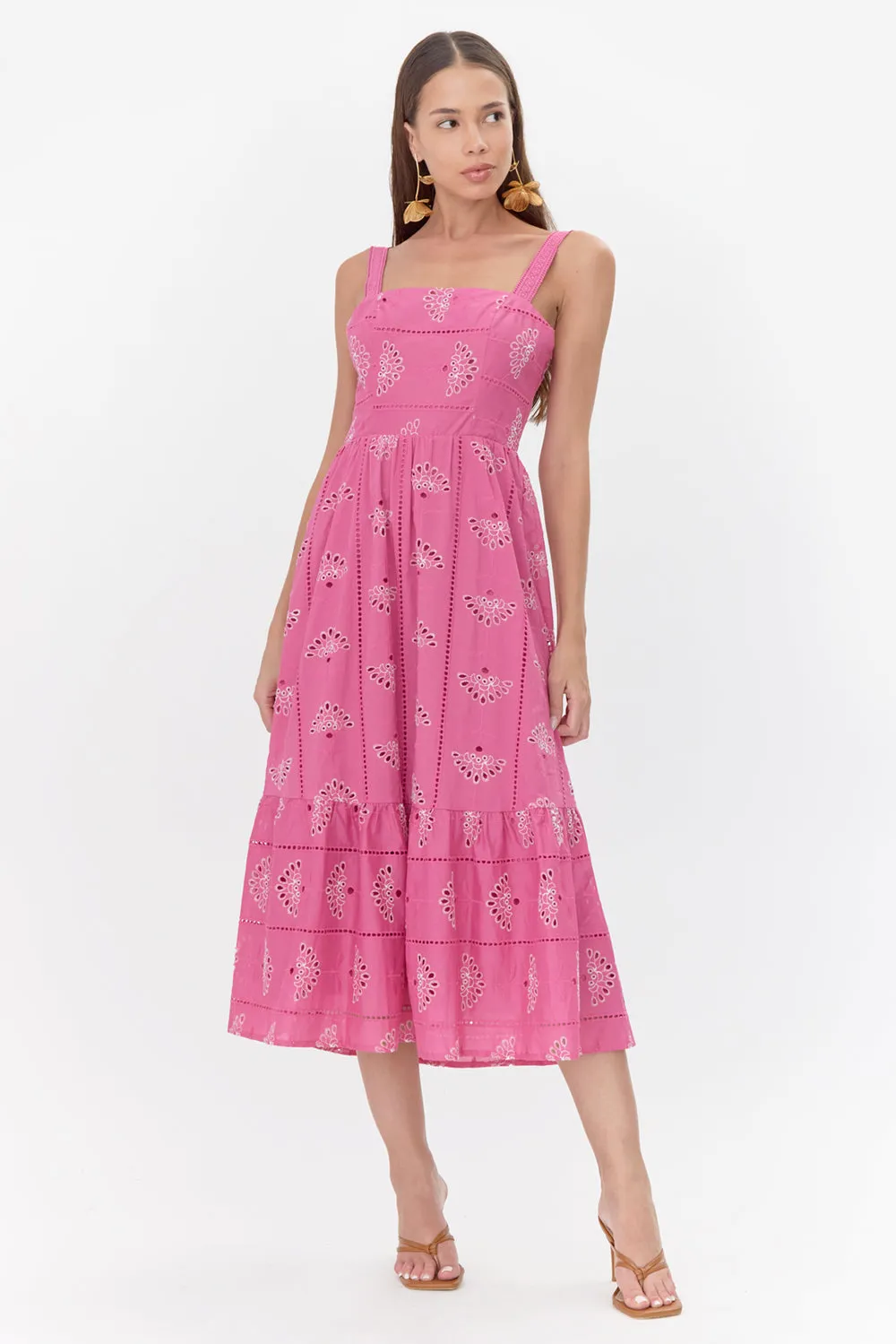 Merinda Embroidered Eyelet Midi Dress sold by Adelyn Rae product image thumbnail 2