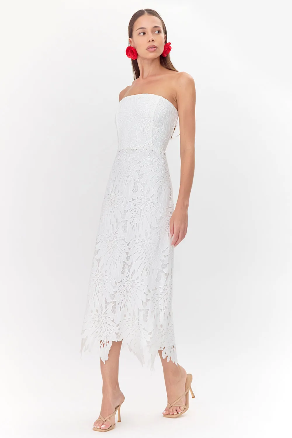 Jessika 3D Lace Scalloped Midi Dress sold by Adelyn Rae product image thumbnail 2