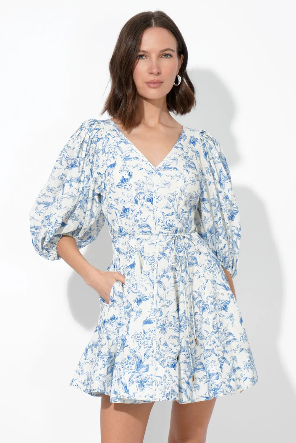 Clare Printed Fit and Flared Mini Dress sold by Adelyn Rae product image thumbnail 2