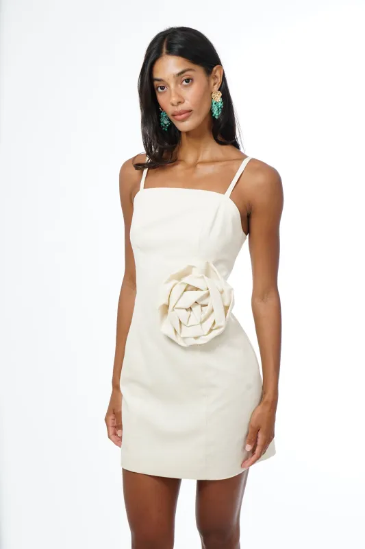 Tabitha Floral Applique Mini Dress sold by Adelyn Rae