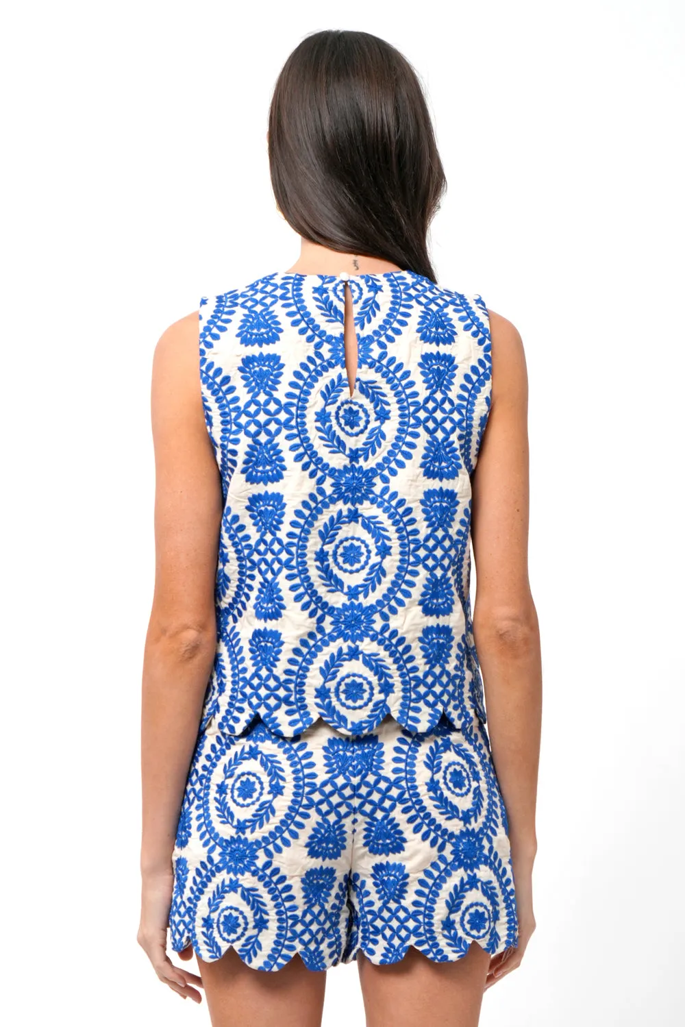 Joanne Scalloped Embroidered Tailored Shorts sold by Adelyn Rae product image thumbnail 5