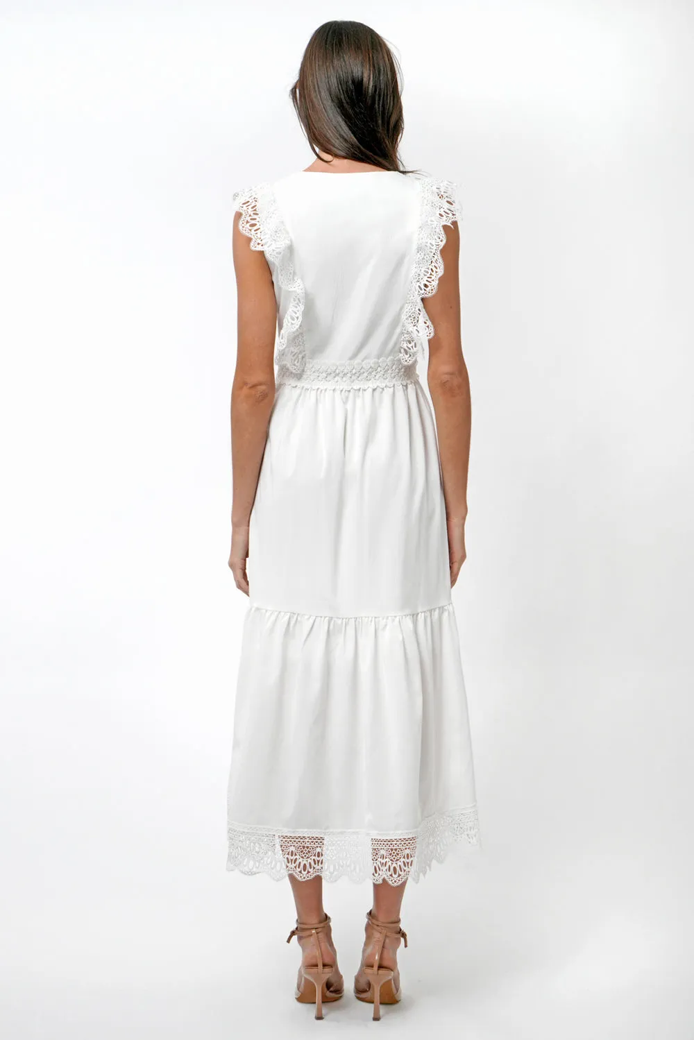 Adaline Floral Lace Trim Maxi Dress sold by Adelyn Rae product image thumbnail 3