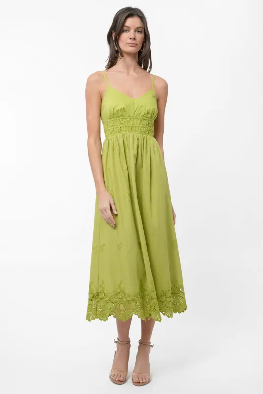 Danna Strappy Embroidered Midi Dress sold by Adelyn Rae
