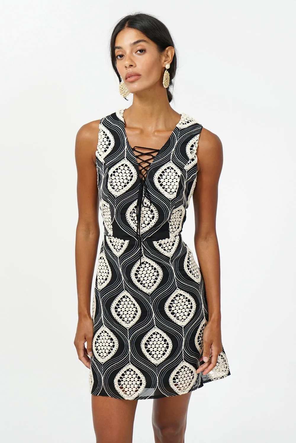 Naisha Embroidered Fit and Flare Mini Dress sold by Adelyn Rae product image thumbnail 4