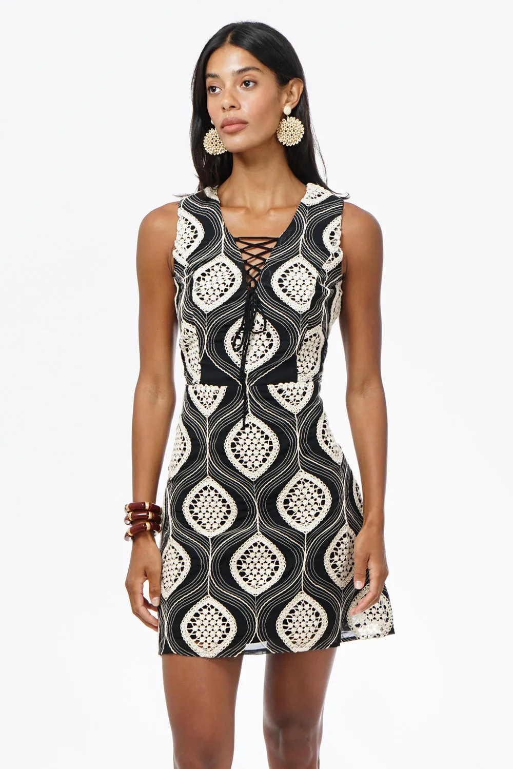 Naisha Embroidered Fit and Flare Mini Dress sold by Adelyn Rae product image thumbnail 3