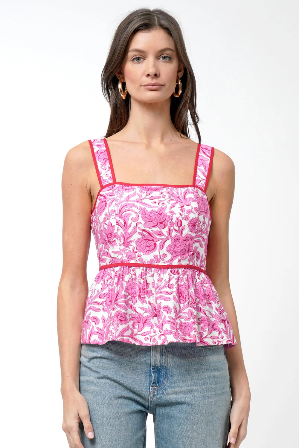 Luna Scalloped Peplum Top sold by Adelyn Rae