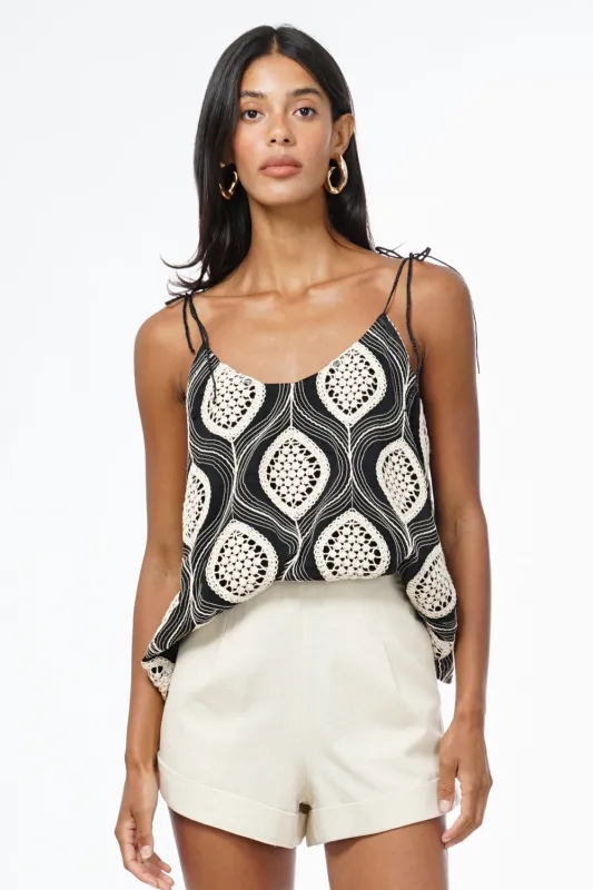 Camila Strappy Embroidered Top sold by Adelyn Rae