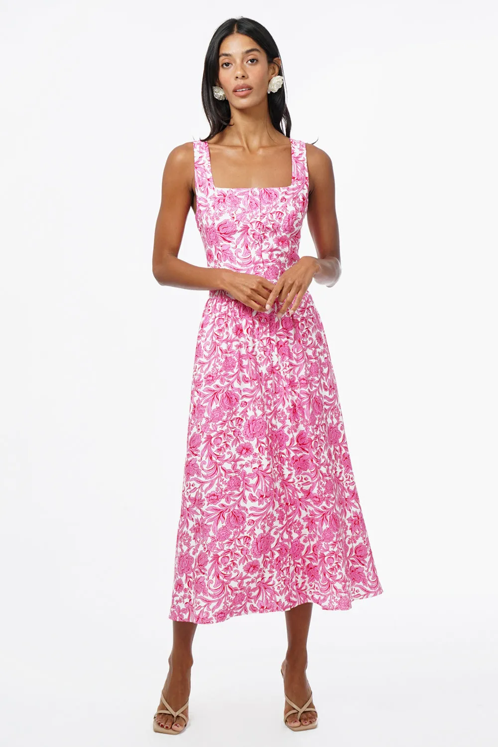 Rina Ballerina Floral Printed Midi Dress sold by Adelyn Rae product image thumbnail 2
