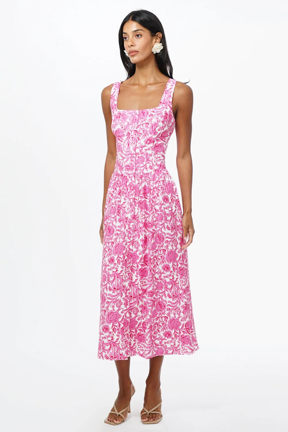 Rina Ballerina Floral Printed Midi Dress sold by Adelyn Rae product image thumbnail 3