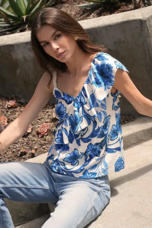 Alina Asymmetrical Printed Top made by Adelyn Rae