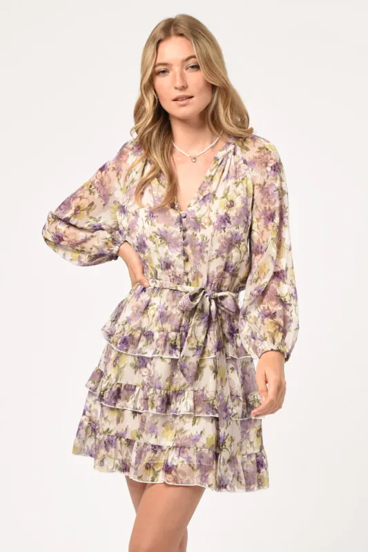 Dani Tie Waist Ruffle Dress sold by Adelyn Rae