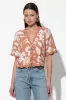 Karina Printed Top with Mini Front Ties sold by Adelyn Rae