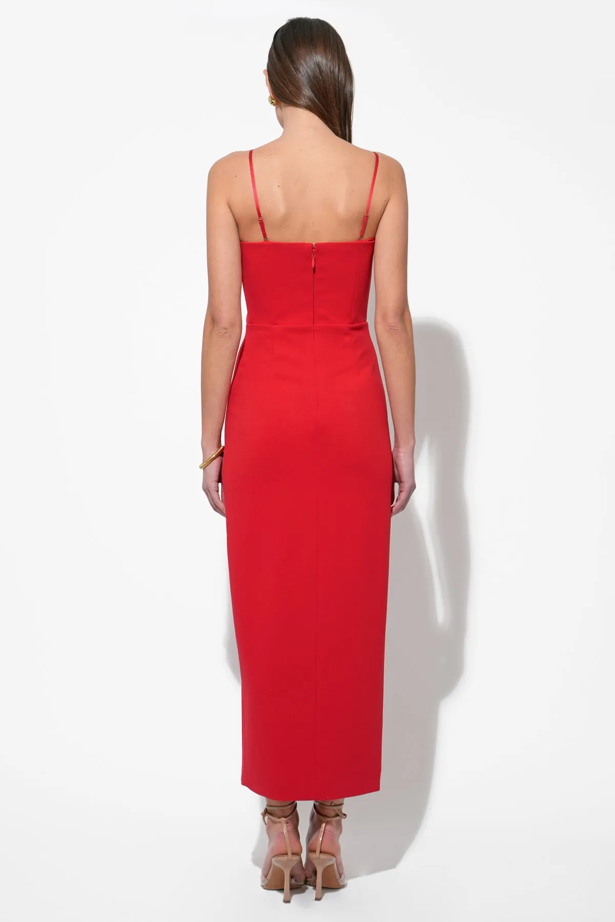 Solana Rosette Stretch Removable Straps Midi Dress sold by Adelyn Rae product image thumbnail 4