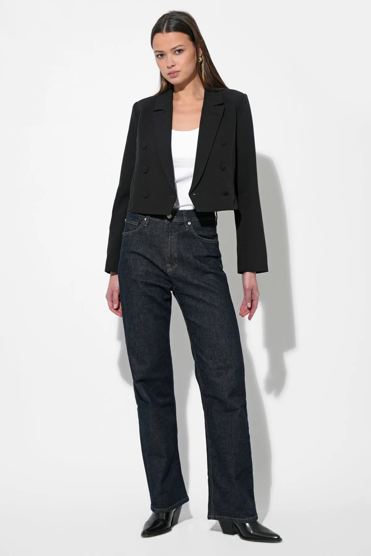 Gretchen Double Breasted Cropped Blazer sold by Adelyn Rae product image thumbnail 5