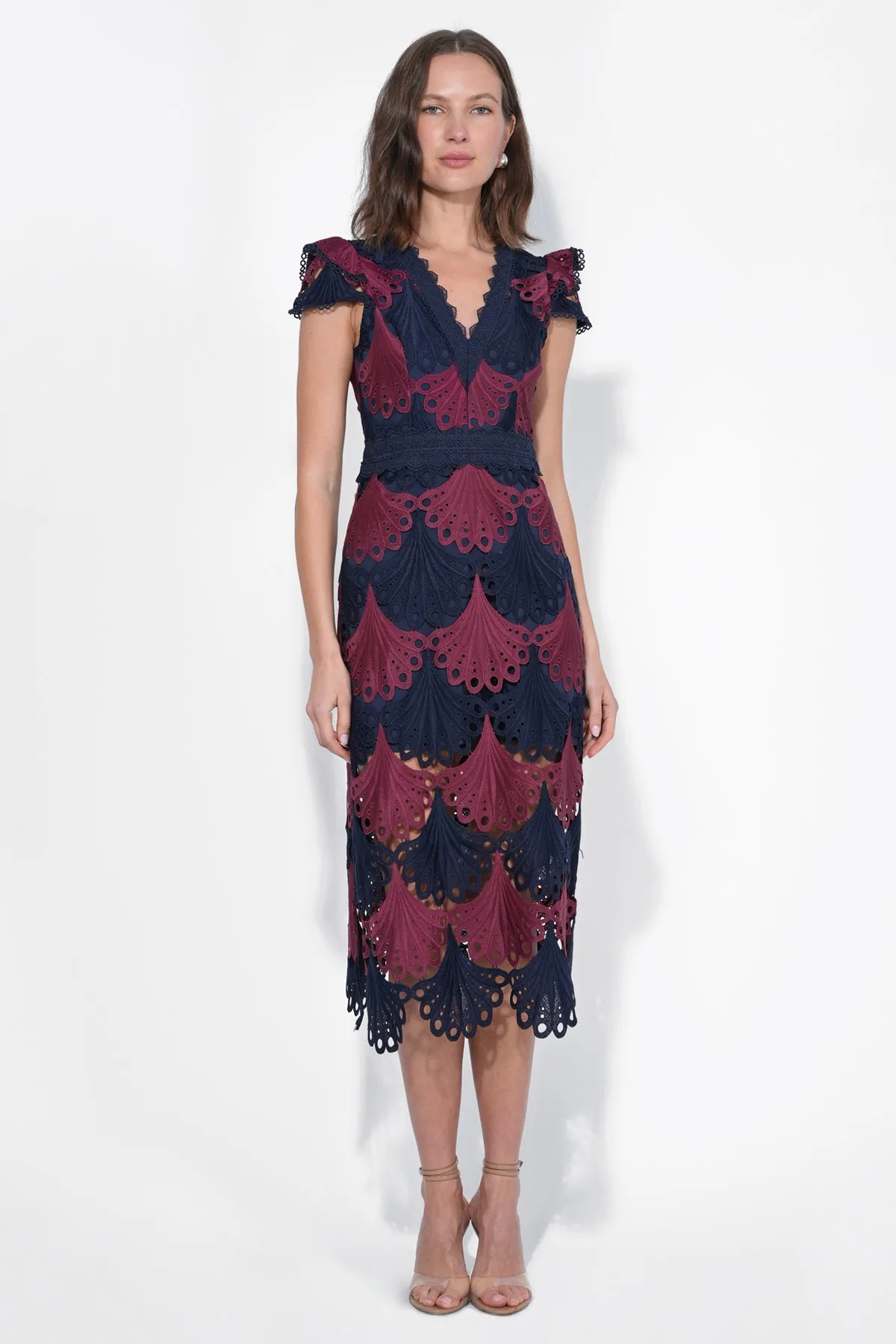 Mia Crochet Lace Midi Dress sold by Adelyn Rae product image thumbnail 2