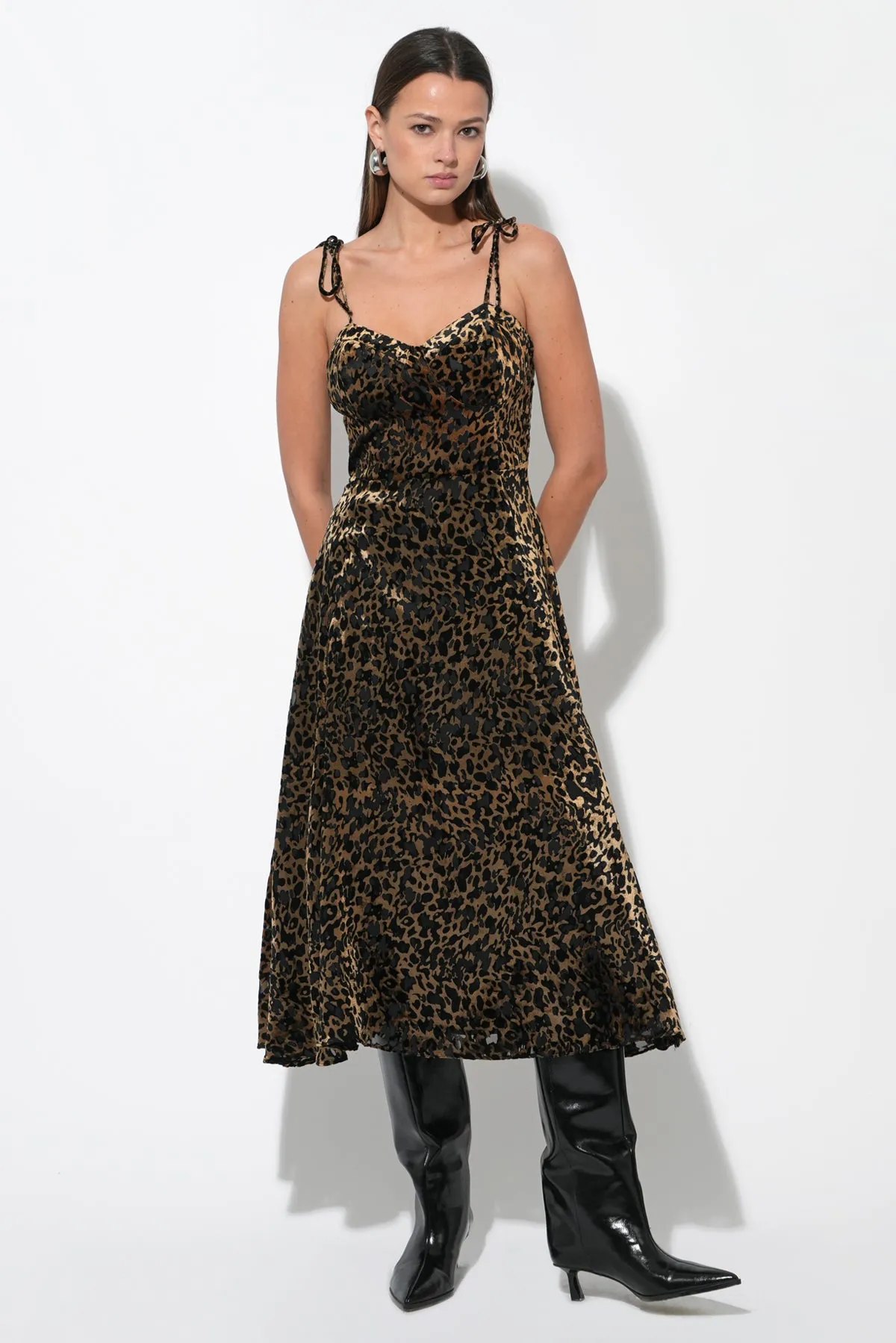 Weslena Bustier Burnout Midi Dress sold by Adelyn Rae product image thumbnail 2