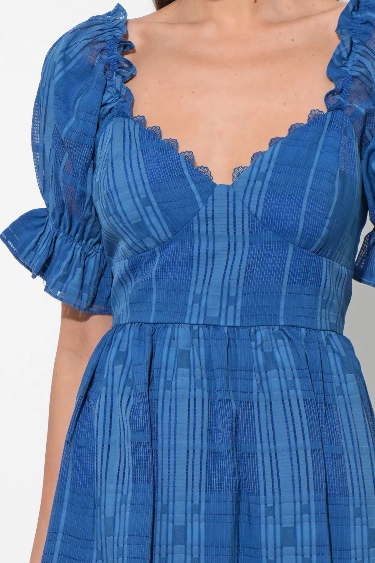 Betsey Puff Sleeve Jacquard Striped Maxi Dress sold by Adelyn Rae product image thumbnail 5