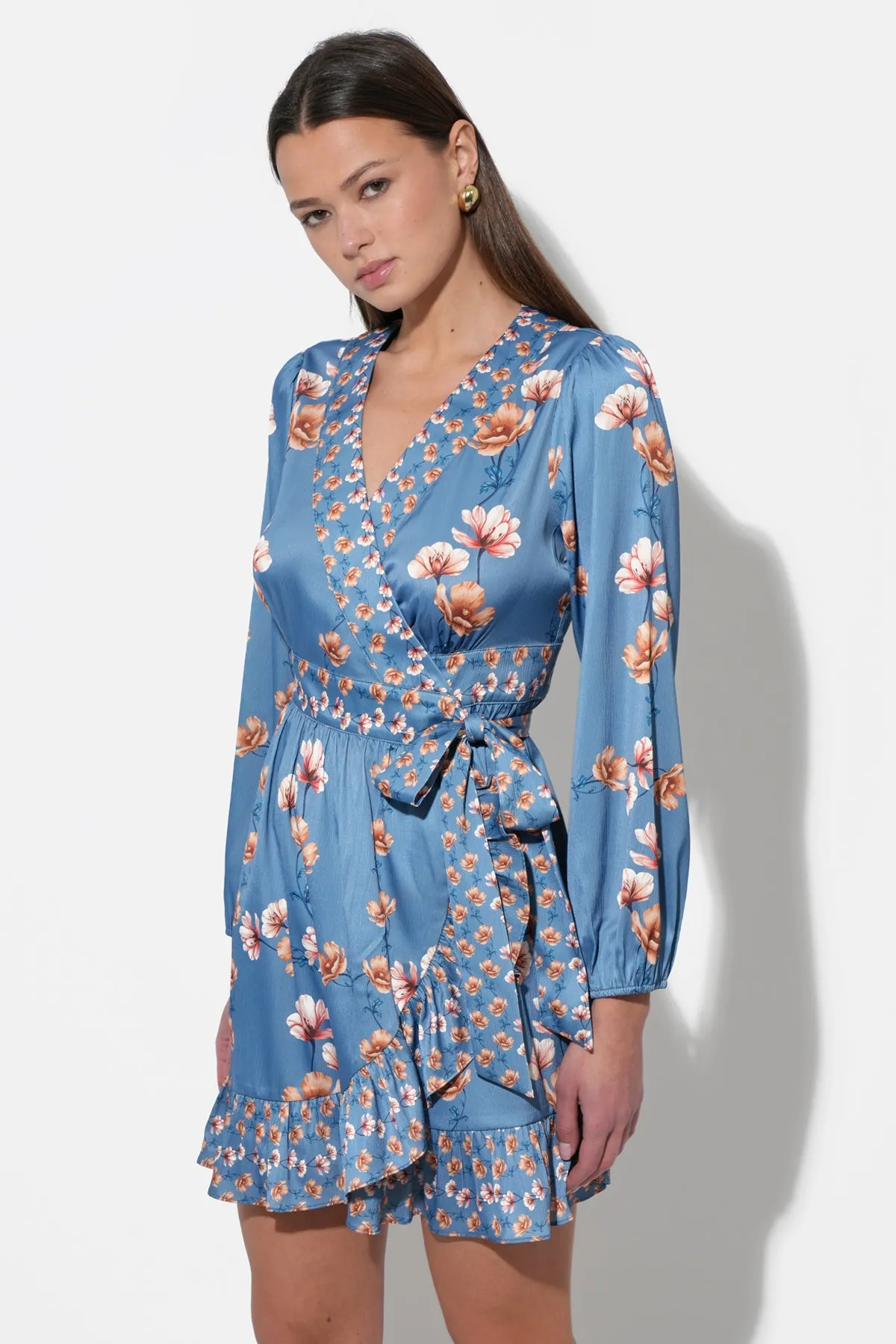 Jody Ruffled Wrap Mini Dress sold by Adelyn Rae product image thumbnail 2