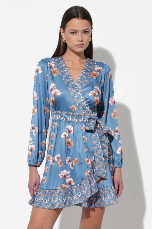 Jody Ruffled Wrap Mini Dress sold by Adelyn Rae