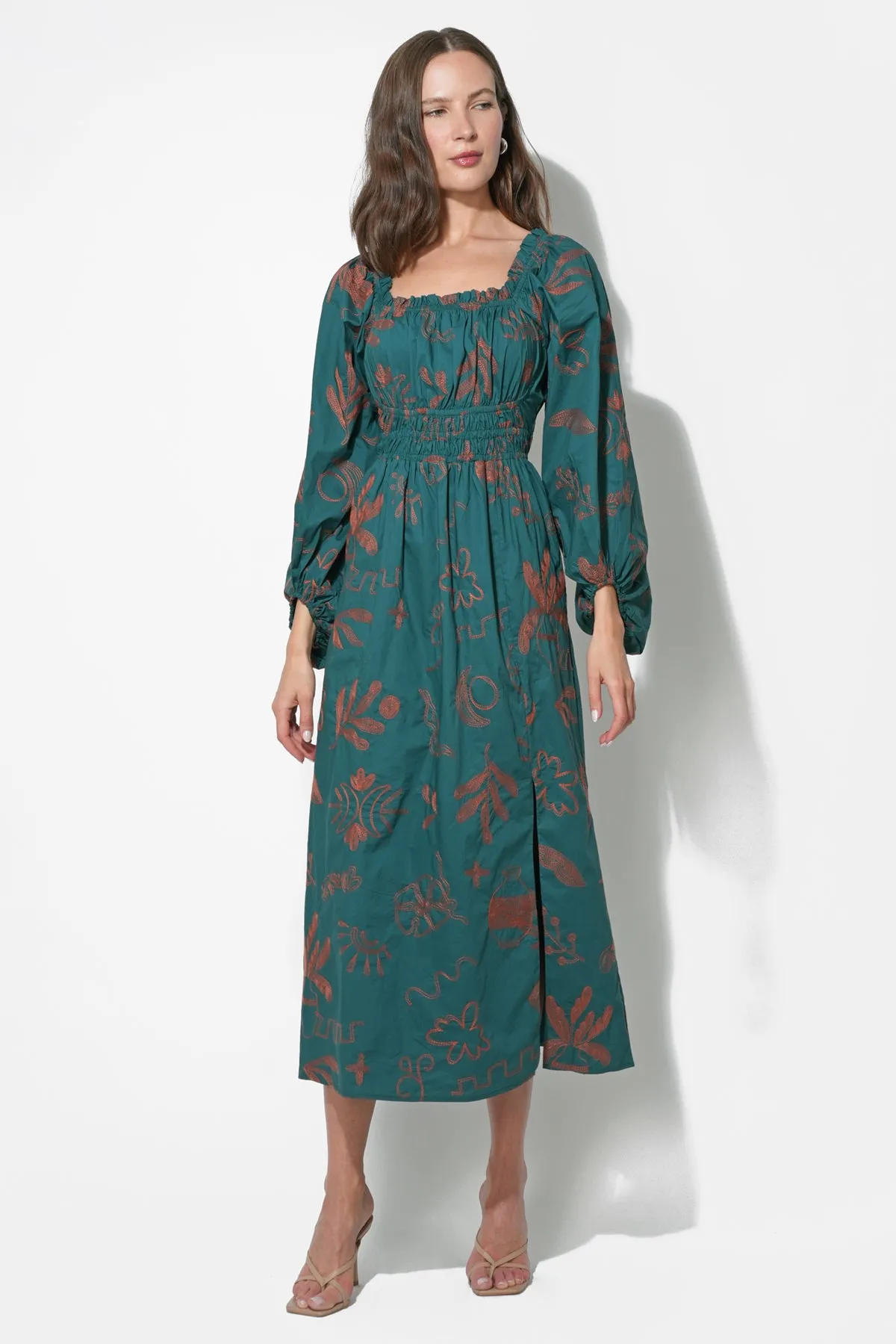 Magnolia Smocked Bodice Midi Dress sold by Adelyn Rae product image thumbnail 2