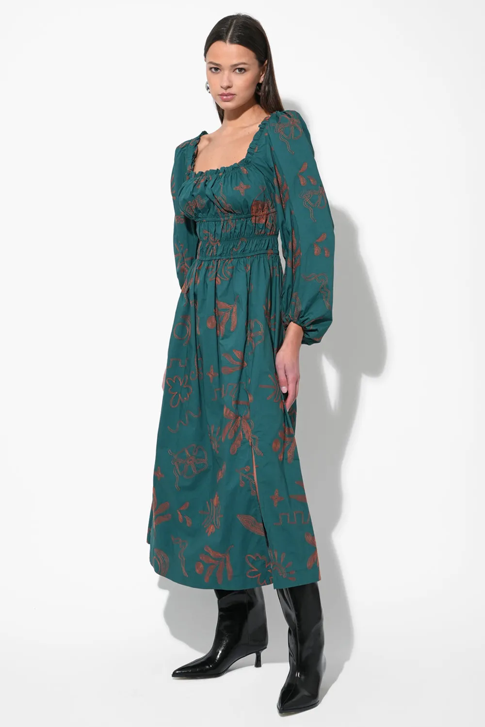 Magnolia Smocked Bodice Midi Dress sold by Adelyn Rae product image thumbnail 5