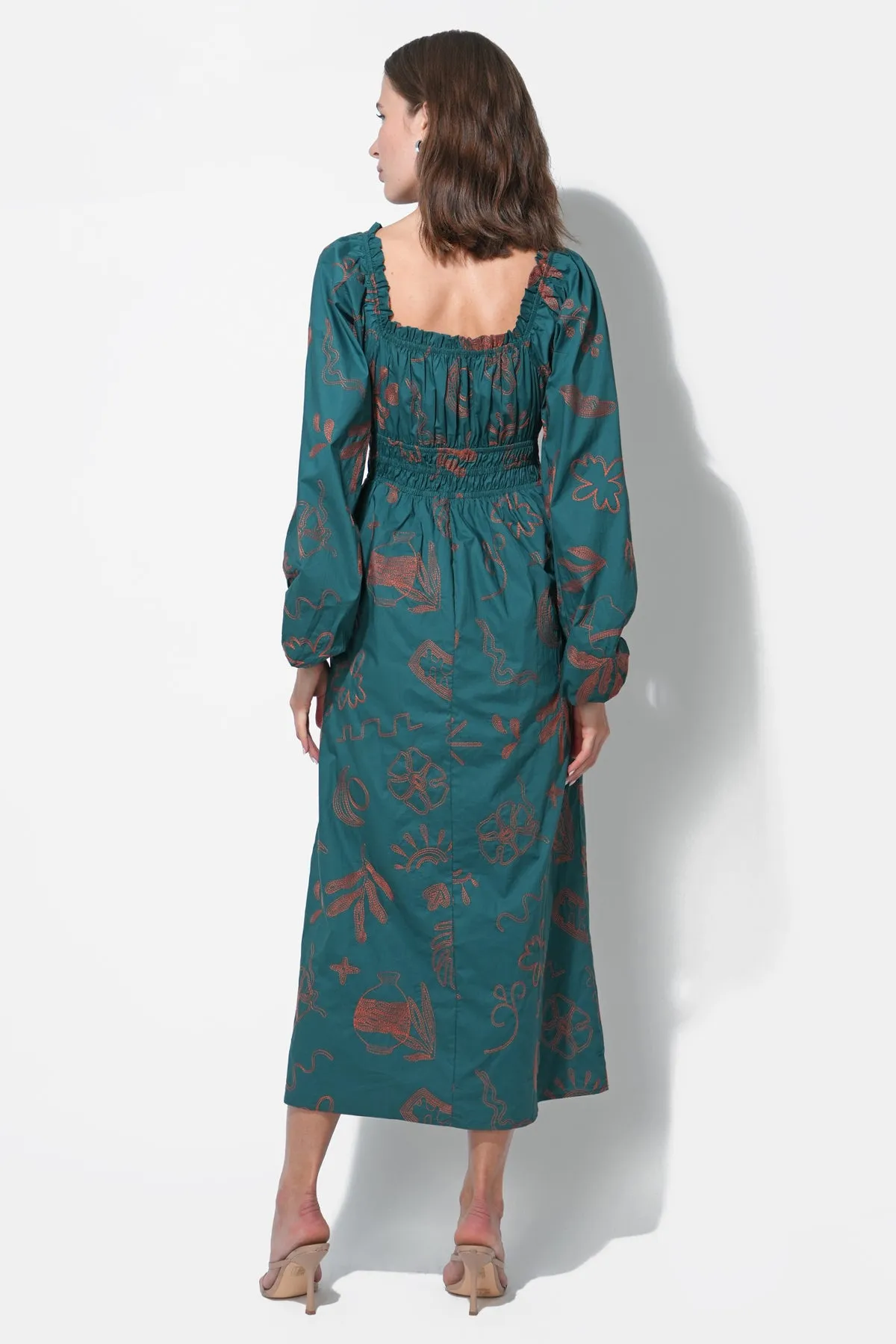 Magnolia Smocked Bodice Midi Dress sold by Adelyn Rae product image thumbnail 3