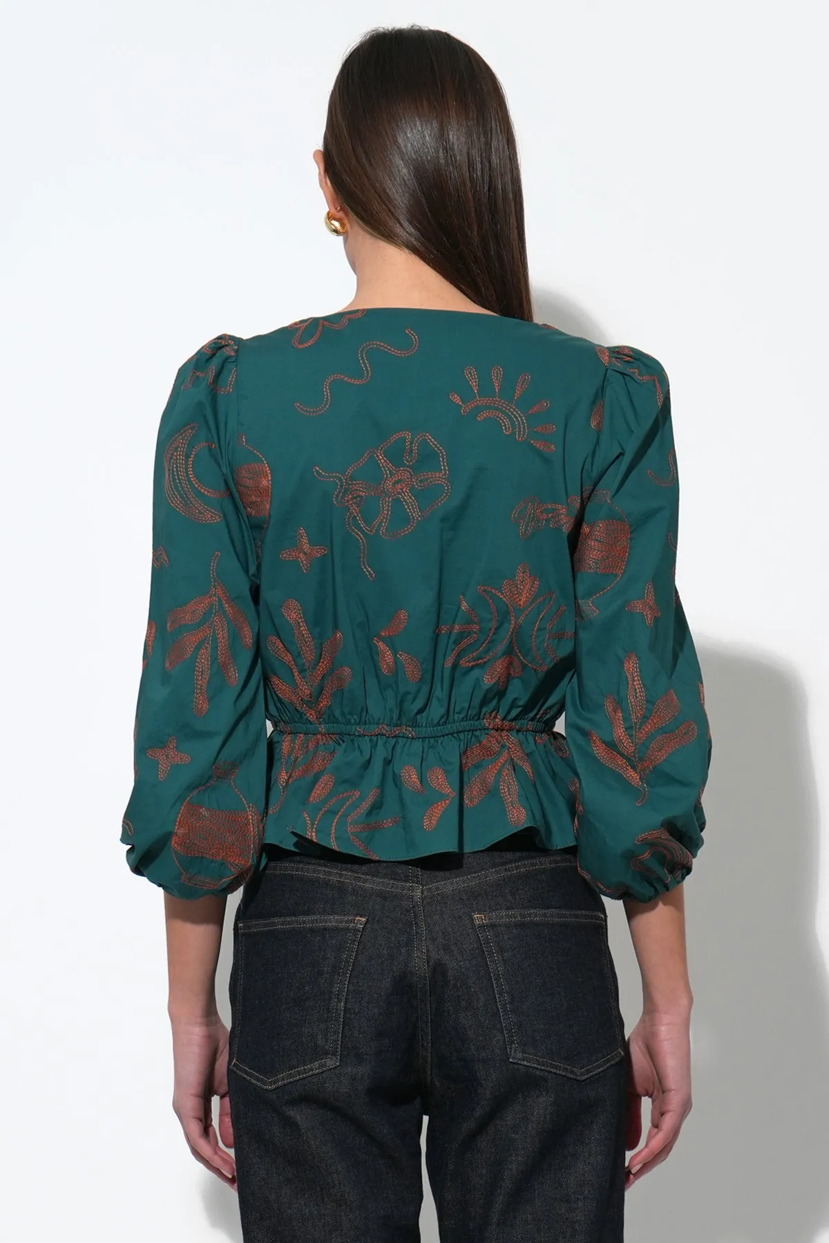 Nessa Smocked Waist Puff Sleeve Blouse sold by Adelyn Rae product image thumbnail 4