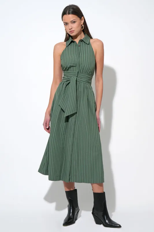 Rosa Flutter Halter Collared Dress sold by Adelyn Rae