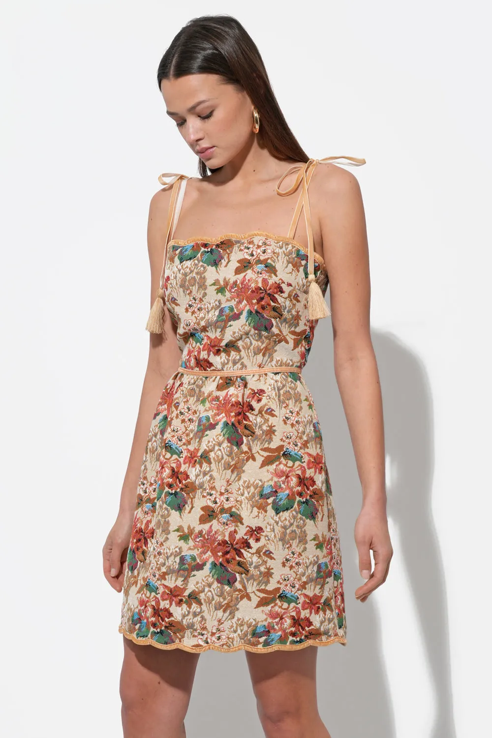 Cindy Tapestry Mini Scalloped Dress sold by Adelyn Rae product image thumbnail 2