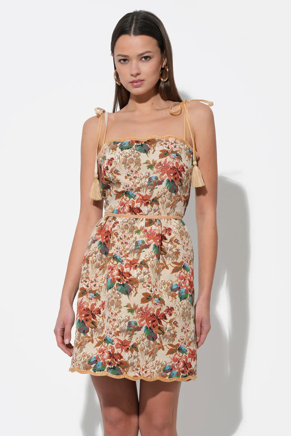 Cindy Tapestry Mini Scalloped Dress sold by Adelyn Rae product image thumbnail 5