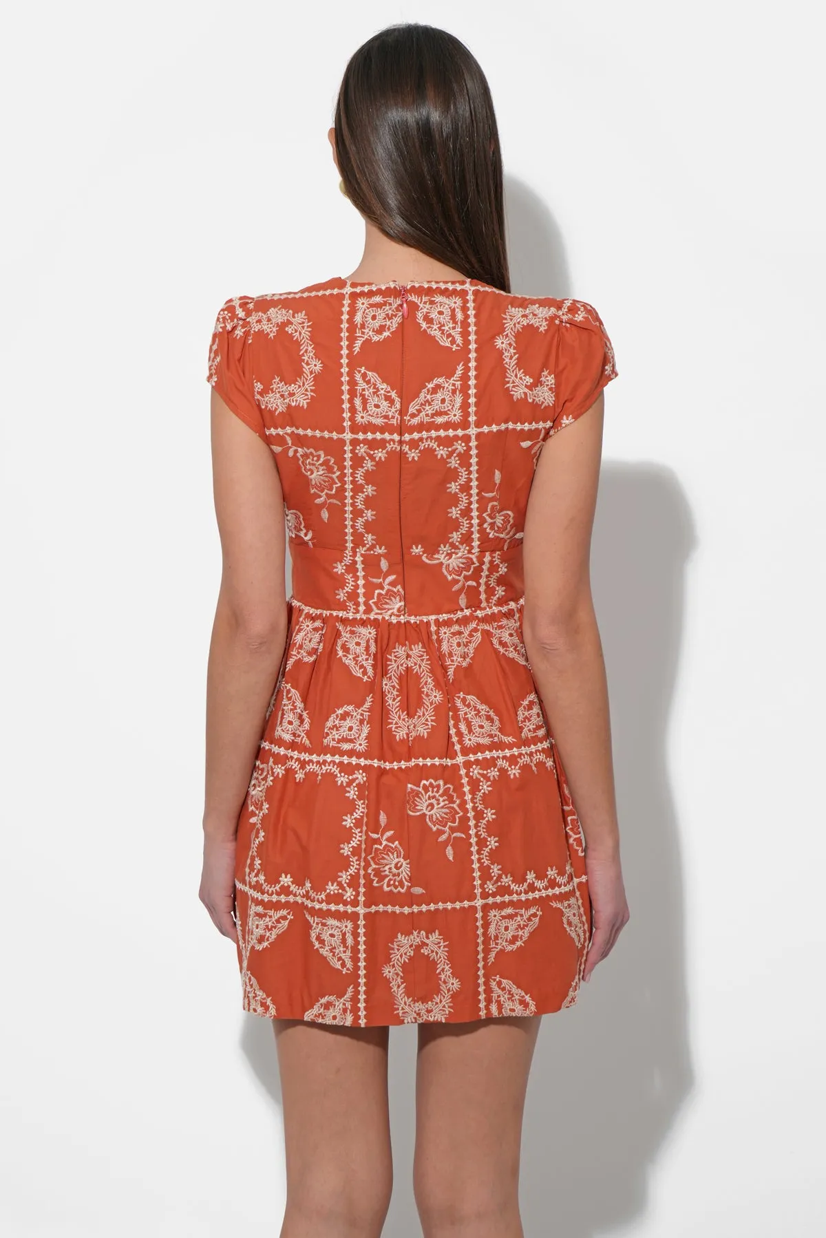Selina Embroidered Cap Sleeve Mini Dress sold by Adelyn Rae product image thumbnail 3