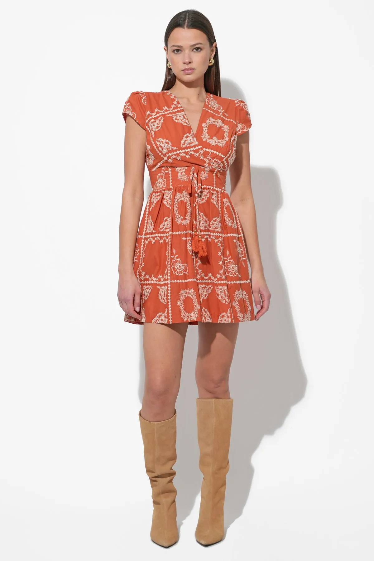 Selina Embroidered Cap Sleeve Mini Dress sold by Adelyn Rae product image thumbnail 4