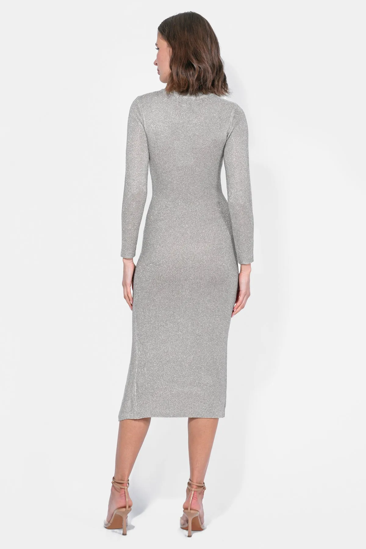 Estelle Metallic Knit Midi Dress sold by Adelyn Rae product image thumbnail 4