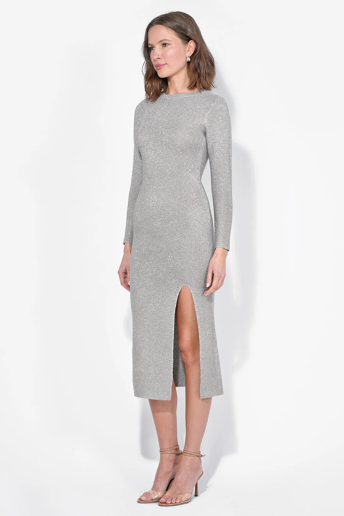 Estelle Metallic Knit Midi Dress sold by Adelyn Rae product image thumbnail 2