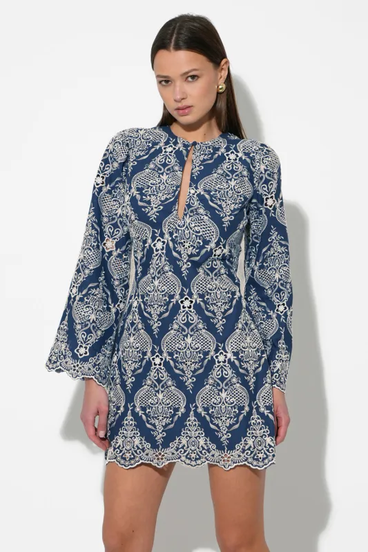 Marcie Keyhole Neckline Lace Mini Dress sold by Adelyn Rae