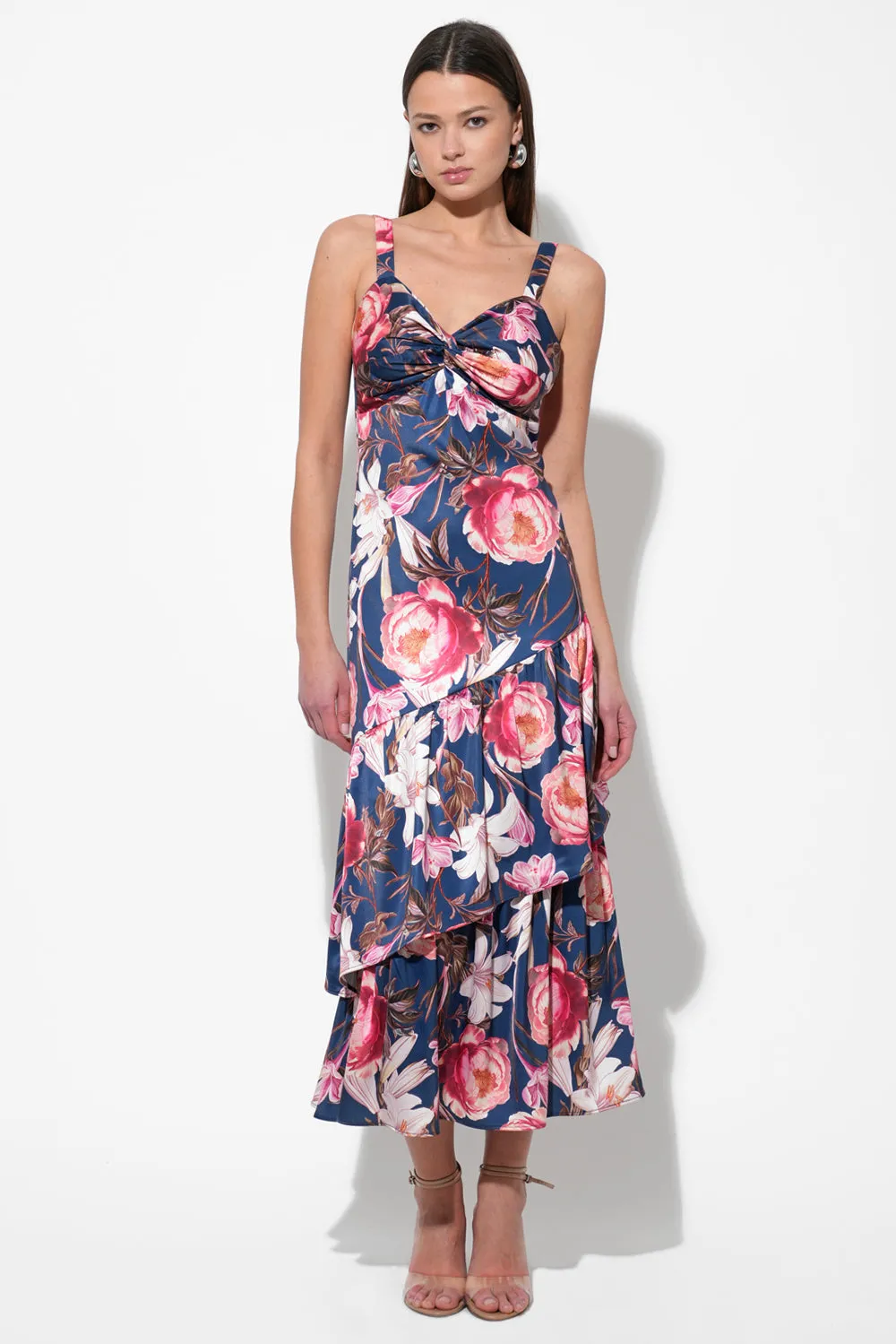 Dione Ruffled Tiered Midi Dress sold by Adelyn Rae product image thumbnail 2