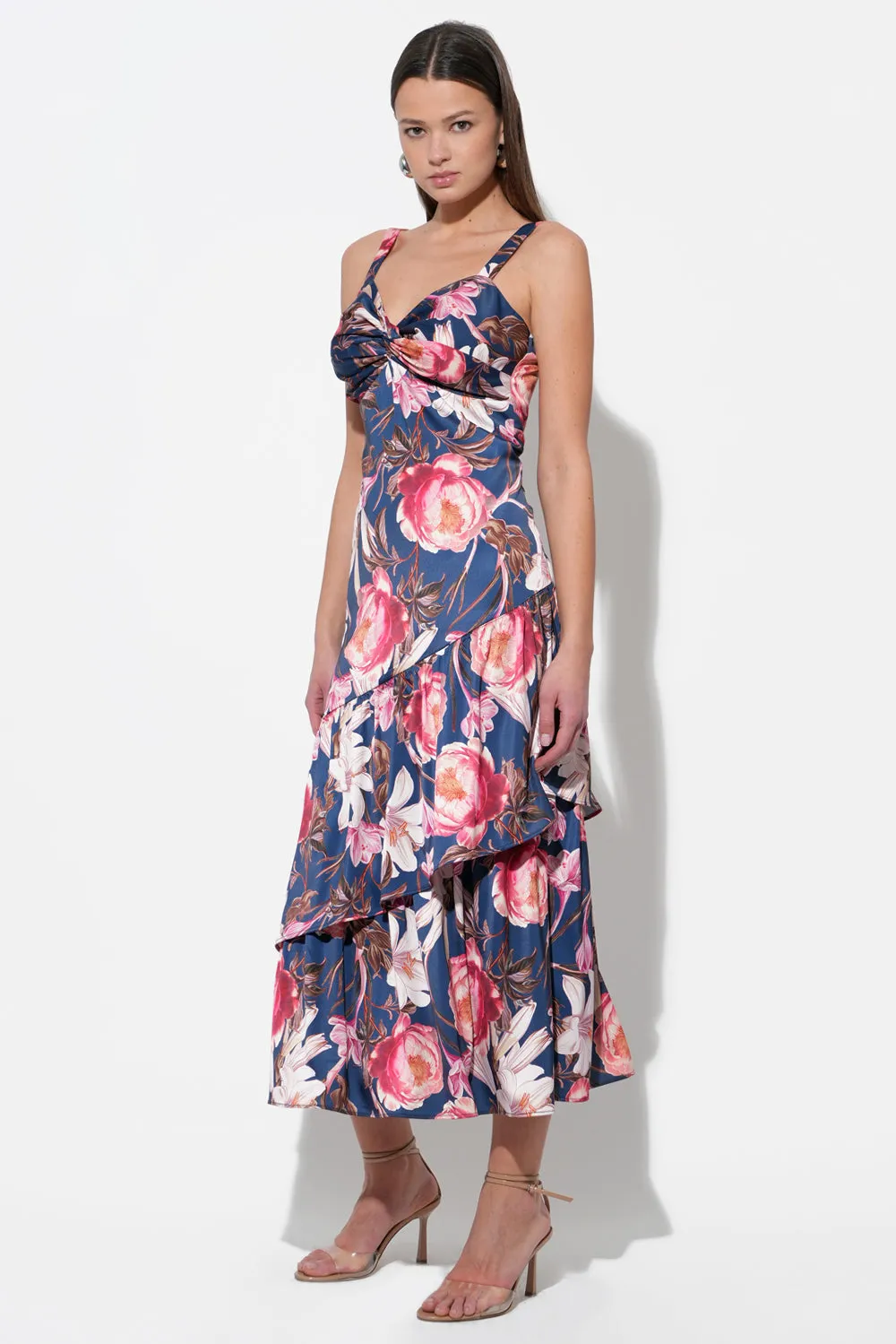 Dione Ruffled Tiered Midi Dress sold by Adelyn Rae product image thumbnail 3