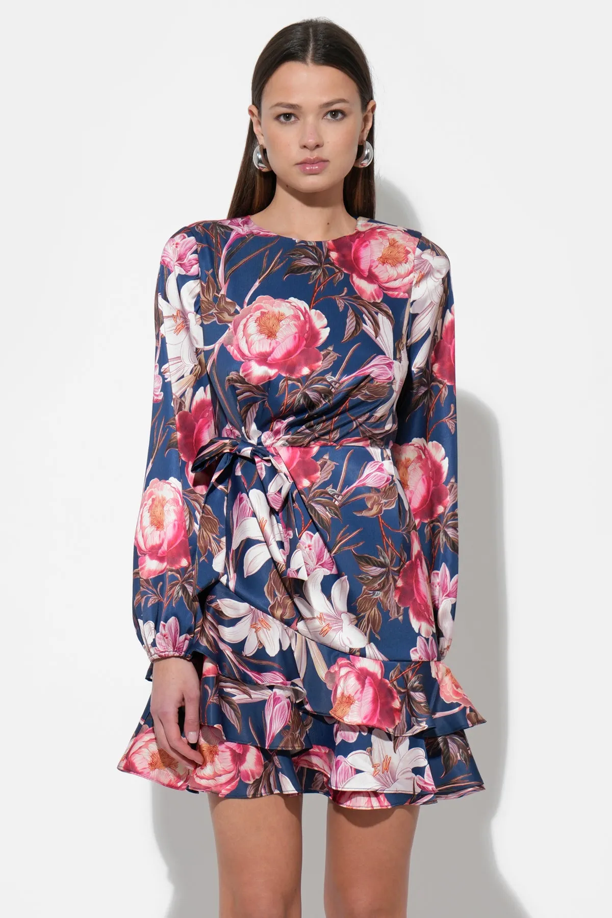 Irisa Gathered Ruffle Mini Dress sold by Adelyn Rae product image thumbnail 3