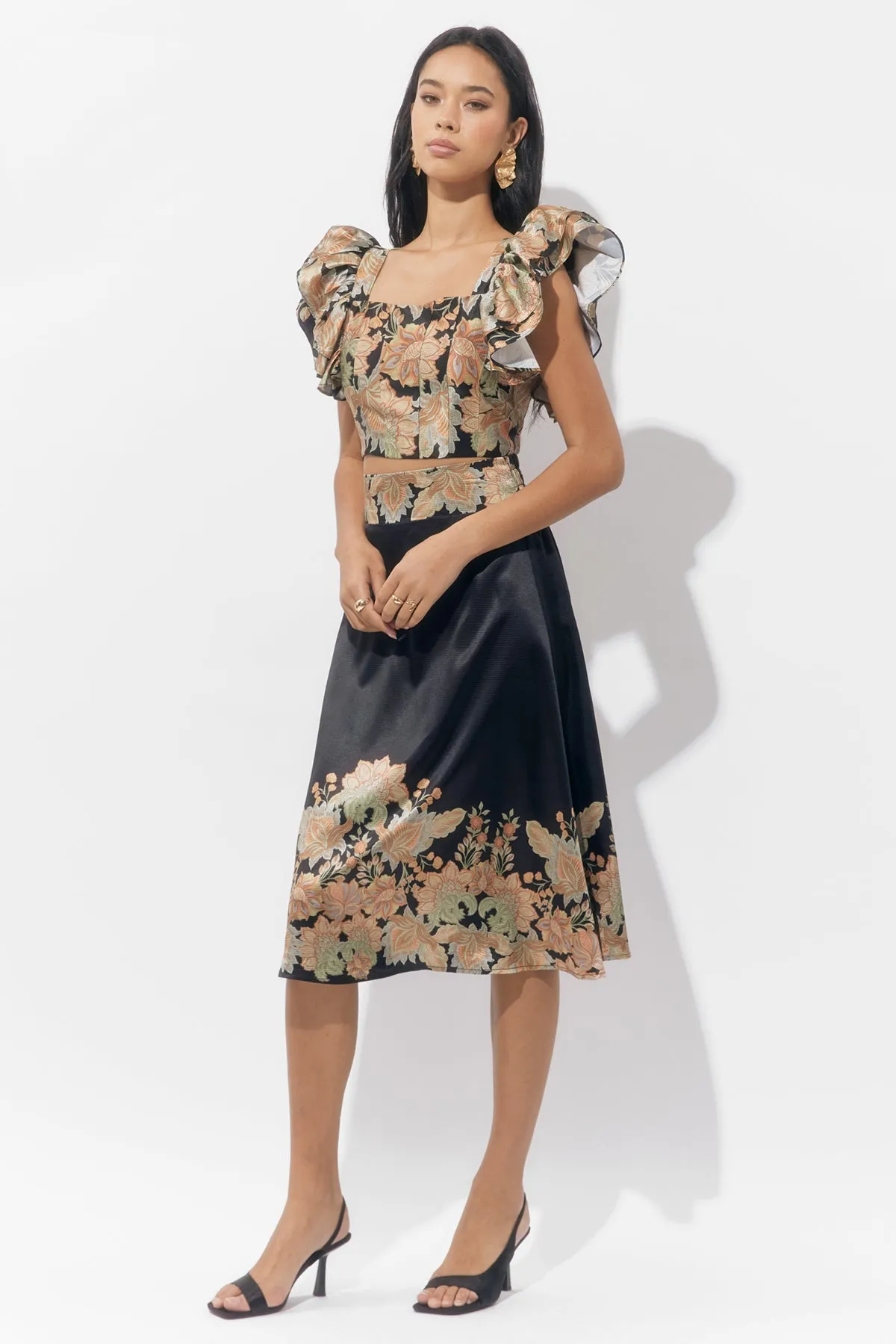 Donis Border Print Maxi Skirt sold by Adelyn Rae product image thumbnail 5