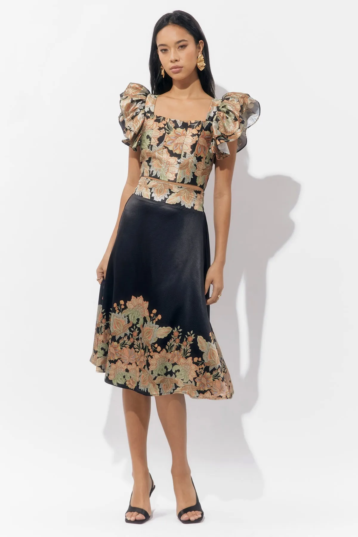 Donis Border Print Maxi Skirt sold by Adelyn Rae product image thumbnail 3