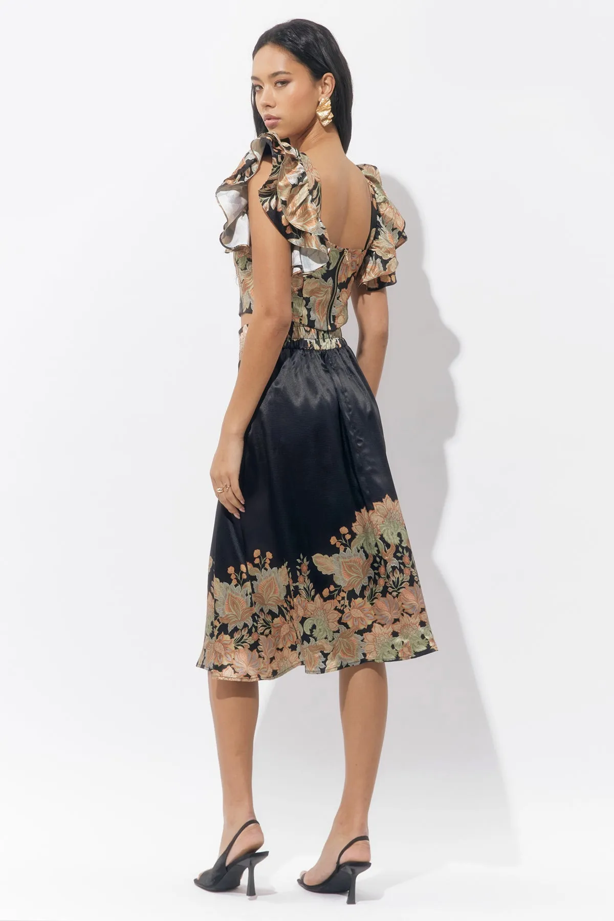 Donis Border Print Maxi Skirt sold by Adelyn Rae product image thumbnail 4