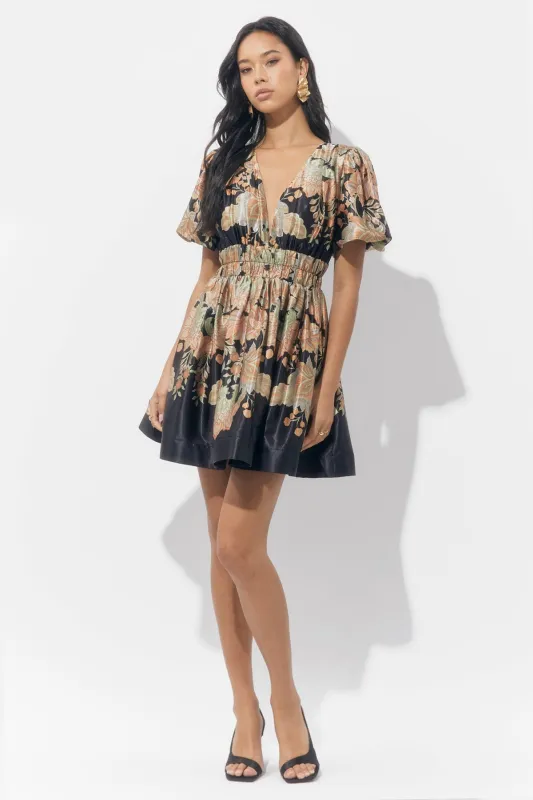 Koi Border Printed Mini Fit and Flare Dress sold by Adelyn Rae