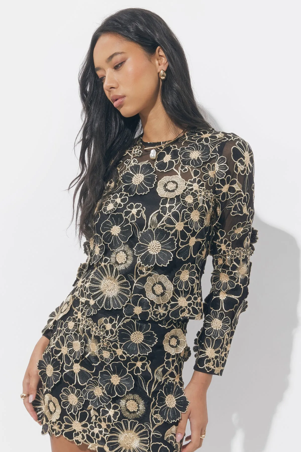 Kaylen 3D Lace Blouse sold by Adelyn Rae product image thumbnail 4