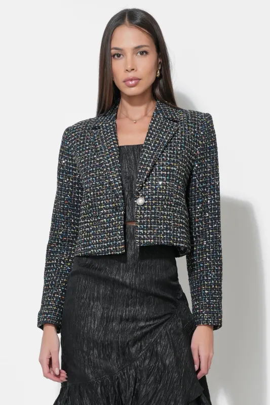 Vicky Tweed Cropped Blazer sold by Adelyn Rae